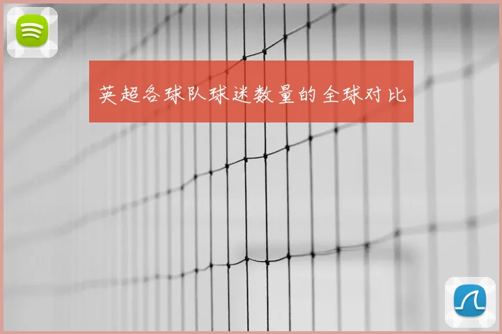 英超各球队球迷数量的全球对比
